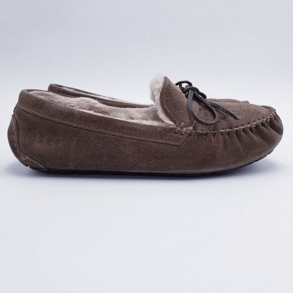 UGG Men\'s‎ Size 11 Corvin Loafer Moccasin Slippers Tan Suede DRY LEAF Slip On main image 8